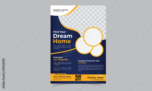 Professional and unique Minimalistic Creative Modern Flyer Template Real estate house property Flyer Design For House Sale And House Rent