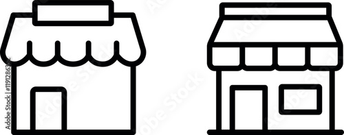 Store Vector Icon Set: Versatile and Stylish Shop Designs