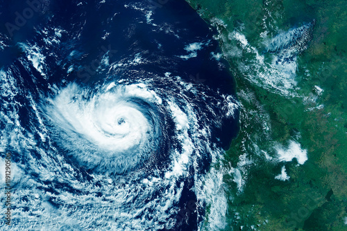 Fototapeta Naklejka Na Ścianę i Meble -  Hurricane, storm from space. Elements of this image furnished by NASA