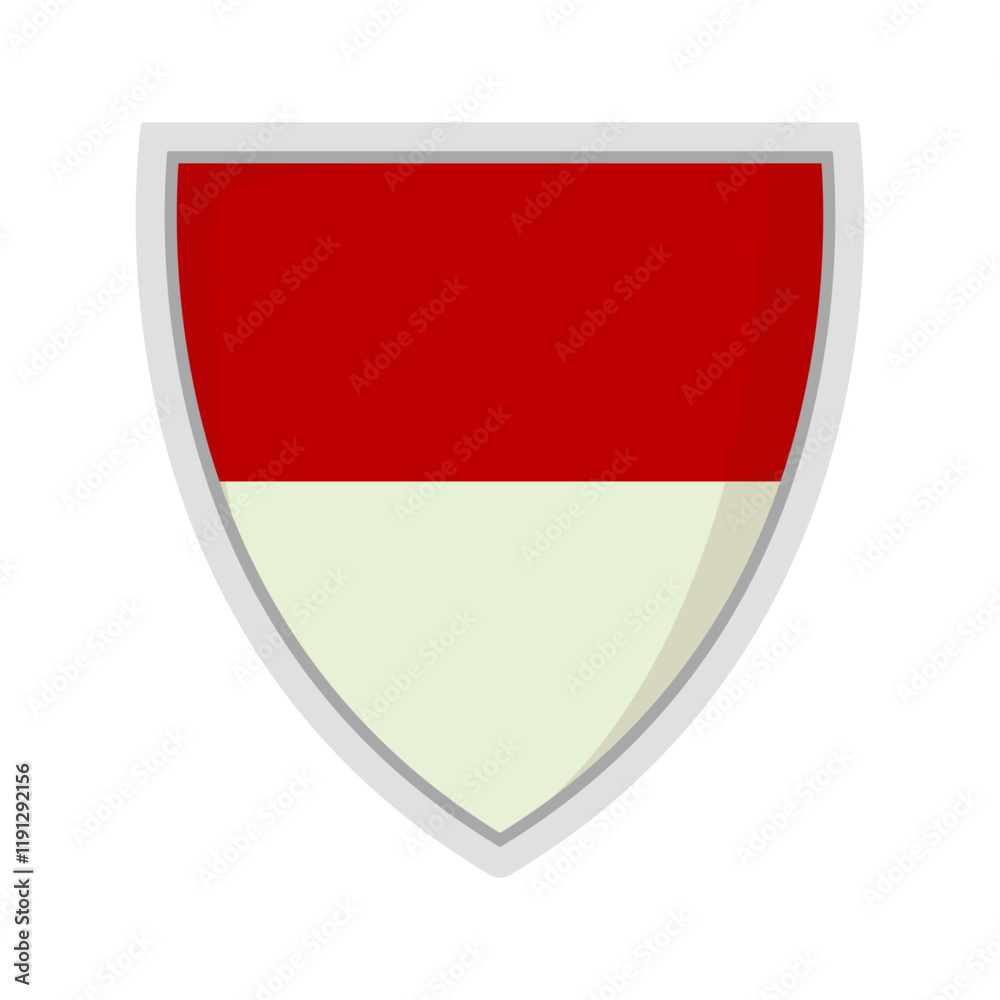 Indonesian National flag shield vector Indonesian National flag shield vector