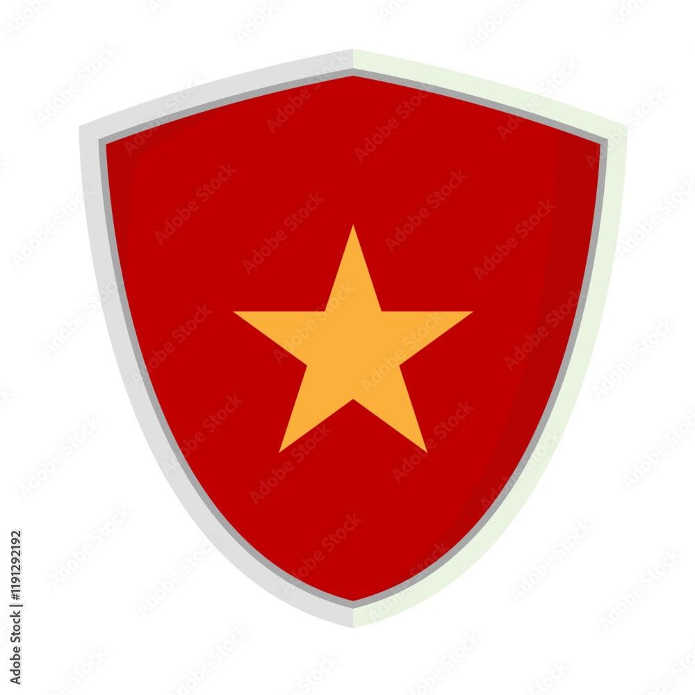 Vietnam national flag shield vector