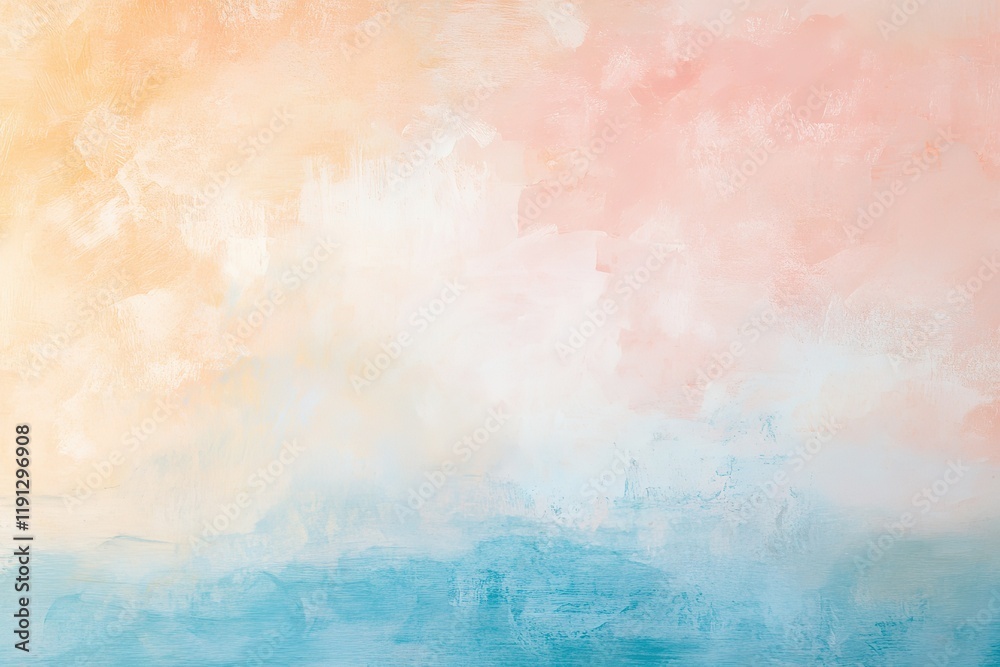 Fototapeta premium Abstract pastel landscape painting