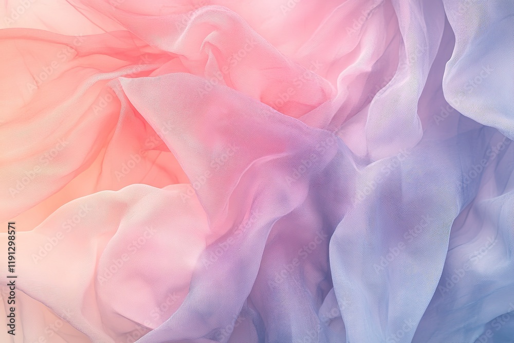 Fototapeta premium Soft pastel fabric, flowing and elegant.