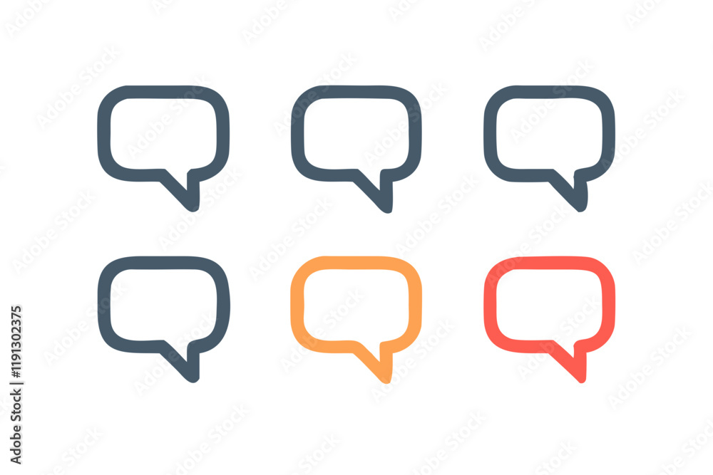 set of speech bubbles set of speech bubbles