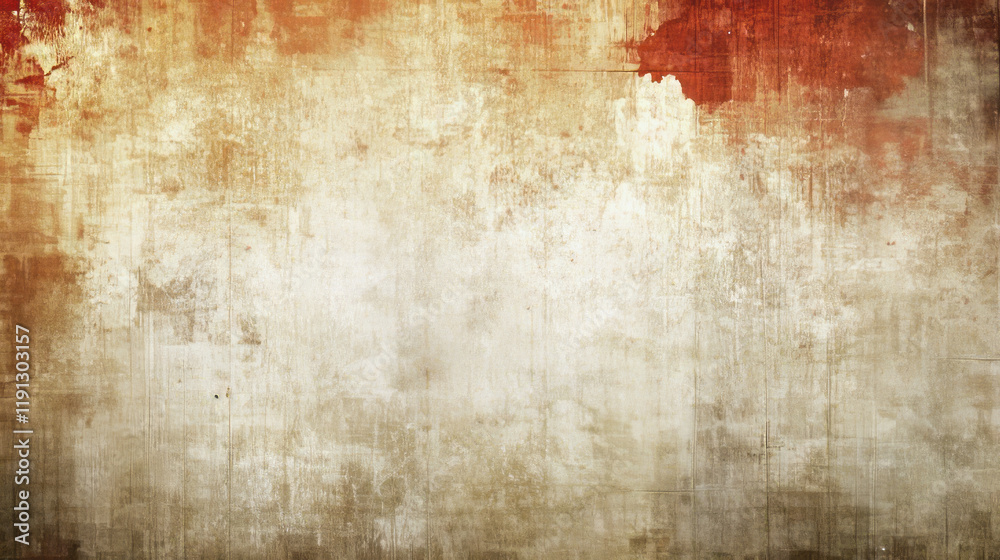 Obraz premium weathered and vintage distressed wall texture with aged concrete and rusty metal details in brown and beige tones for artistic and digital design backgrounds