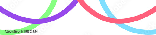 Curved lines birthday party decorations are colorful