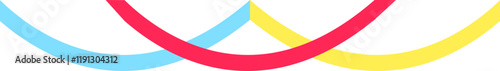 Curved lines birthday party decorations are colorful