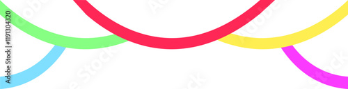 Curved lines birthday party decorations are colorful
