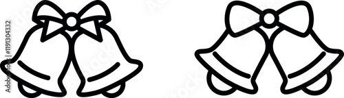  "Jingle Bells Icon Representing Holiday Cheer, Festive Sound, and Christmas Celebrations"