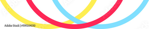 Curved lines birthday party decorations are colorful