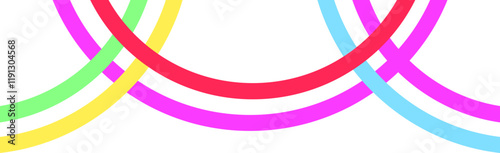 Curved lines birthday party decorations are colorful