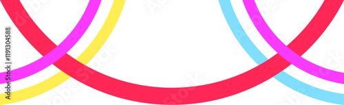 Curved lines birthday party decorations are colorful