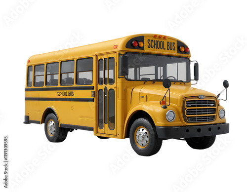 school bus isolated on white