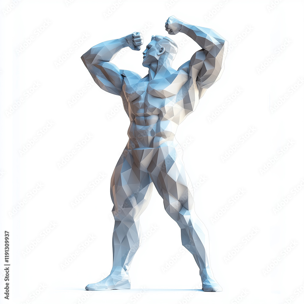 3d rendered illustration of a bodybuilder in a pose 3d rendered illustration of a bodybuilder in a pose