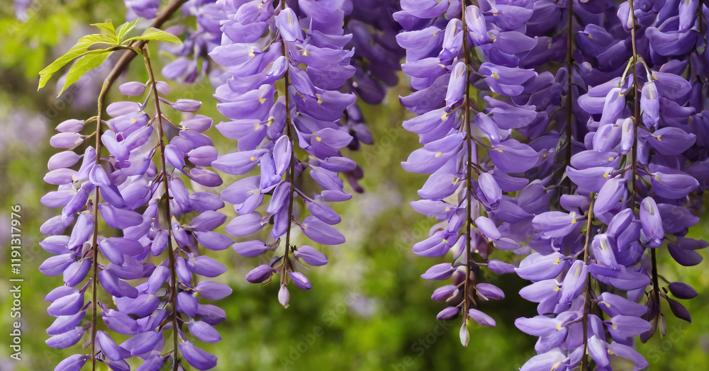 Purple wisteria flower in bloom- surrey, british columbia, canada