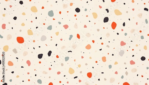 Modern Terrazzo Abstract Pattern in Pastel Colors for Interior Design with Copy Space