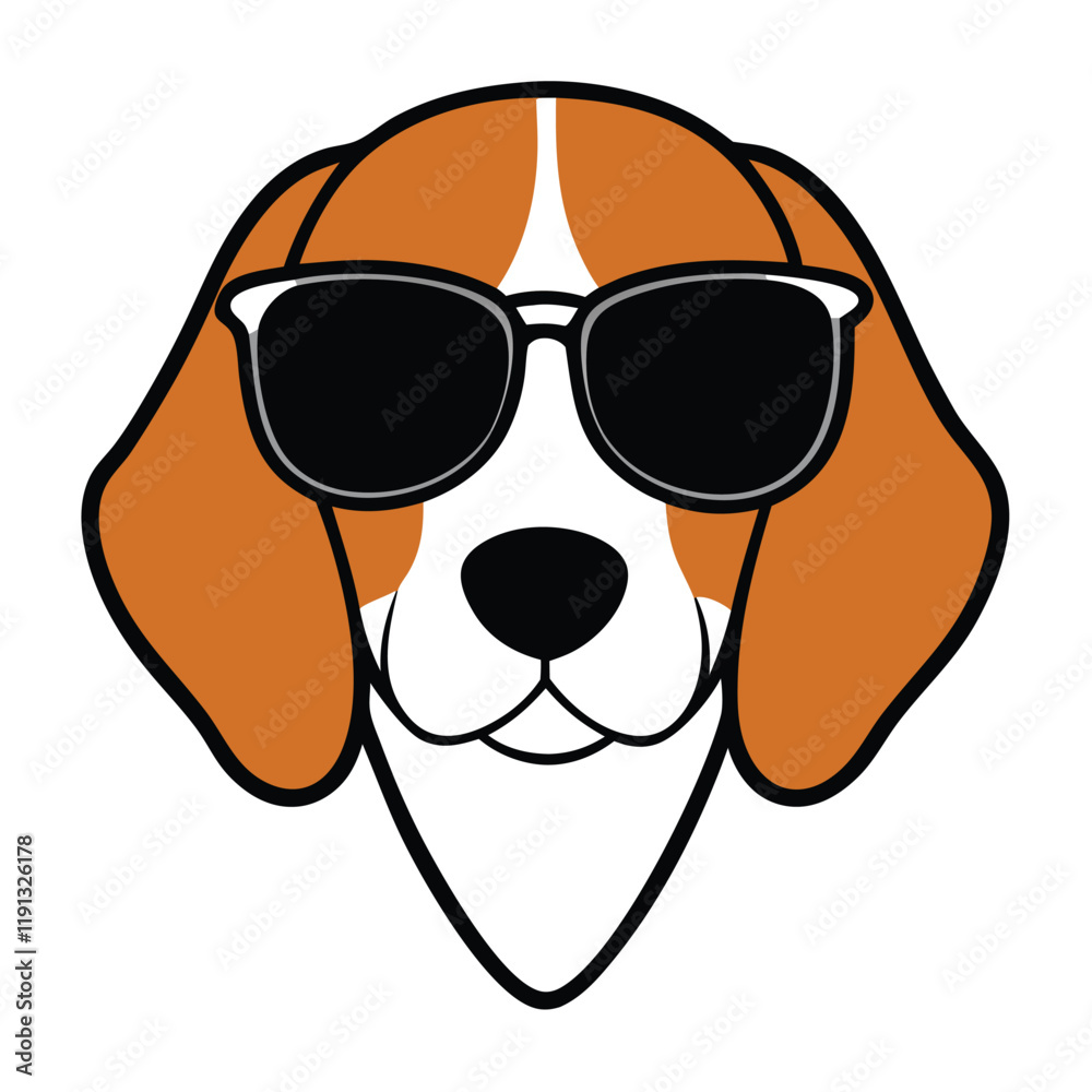 Funny dog head vector art illustration Funny dog head vector art illustration