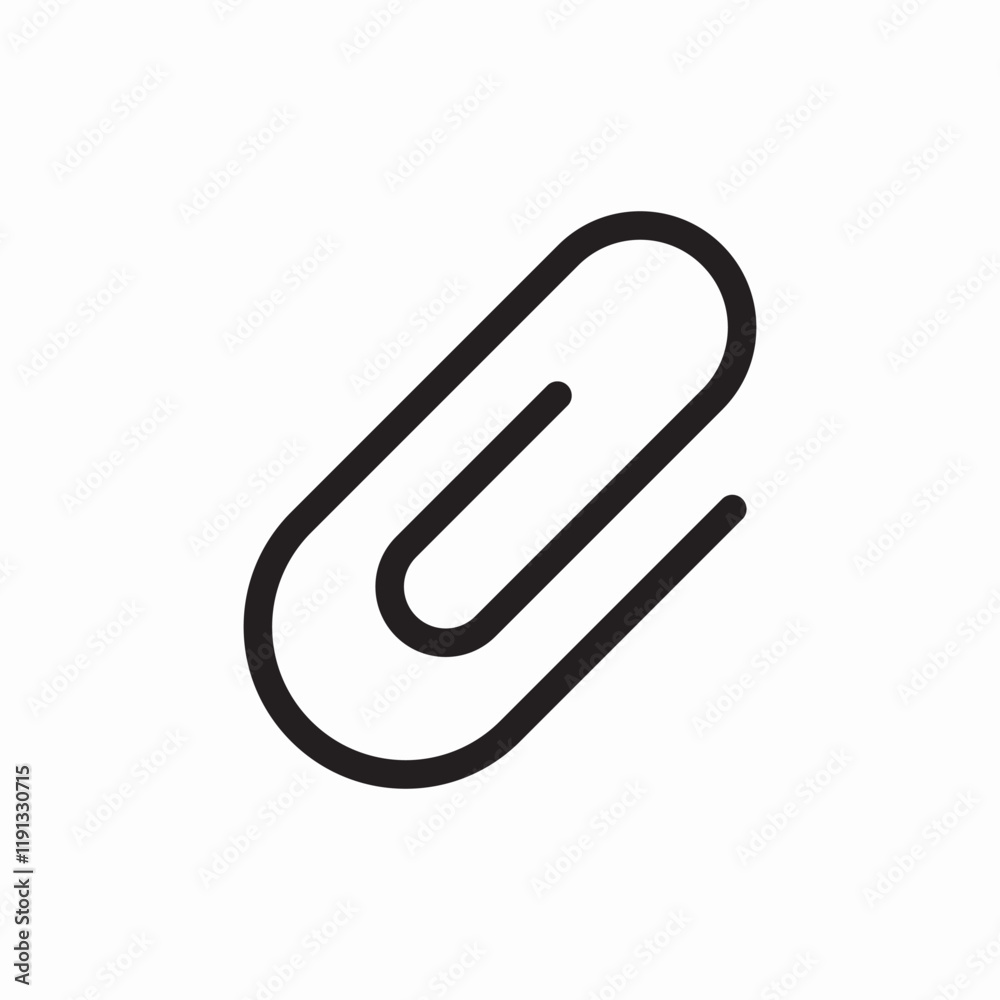 Attachment clip paper icon vector sign Attachment clip paper icon vector sign