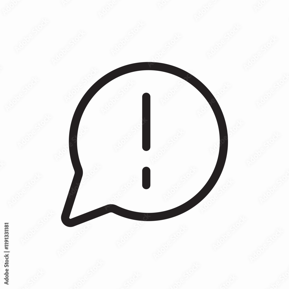 bubble speech Alert warning icon vector sign bubble speech Alert warning icon vector sign