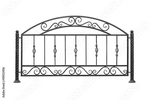 Contemporary wrought iron fencing, railings