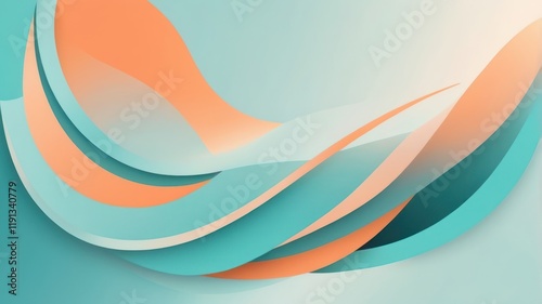 Blue wave vector design with flowing abstract lines photo