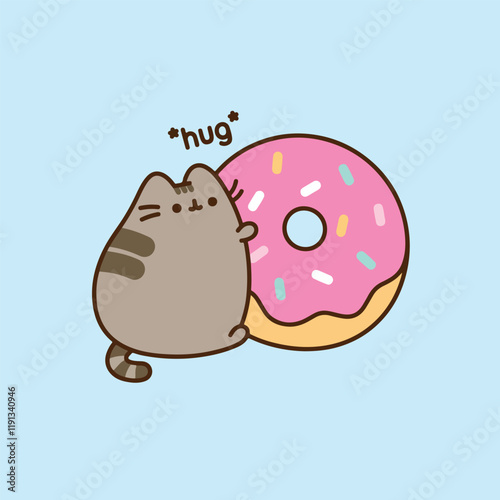 Pusheen Hug Donut