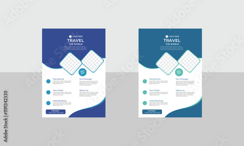 Simple Minimalistic Creative Unique Travel Flyer Template Design