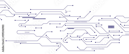 Abstract digital technology futuristic internet network speed connection white and blue background. Technology background with crossed lines and dots.