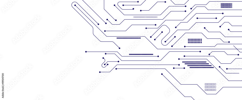 Vector High-tech technology background. Circuit board, Abstract modern digital science technology futuristic circuit board.