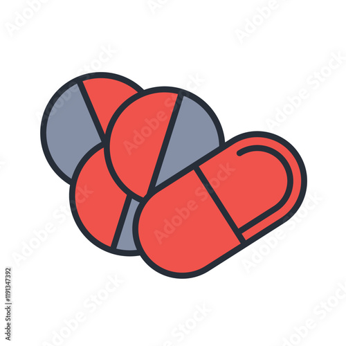 medicine icon. vector.Editable stroke.linear style sign for use web design,logo.Symbol illustration.
