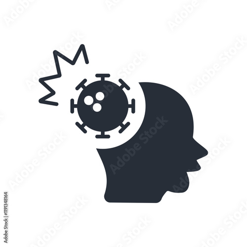 sick icon. vector.Editable stroke.linear style sign for use web design,logo.Symbol illustration.