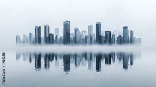 Cityscape reflections in urban photography