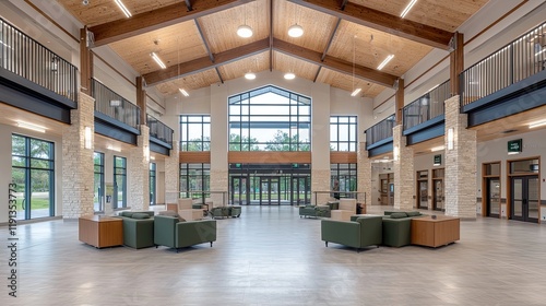 Modern community center interior design showcase