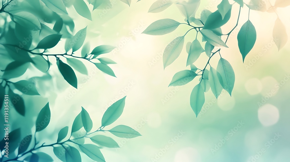 Soft Green Leaves Branching Out In Sunlight Soft Green Leaves Branching Out In Sunlight