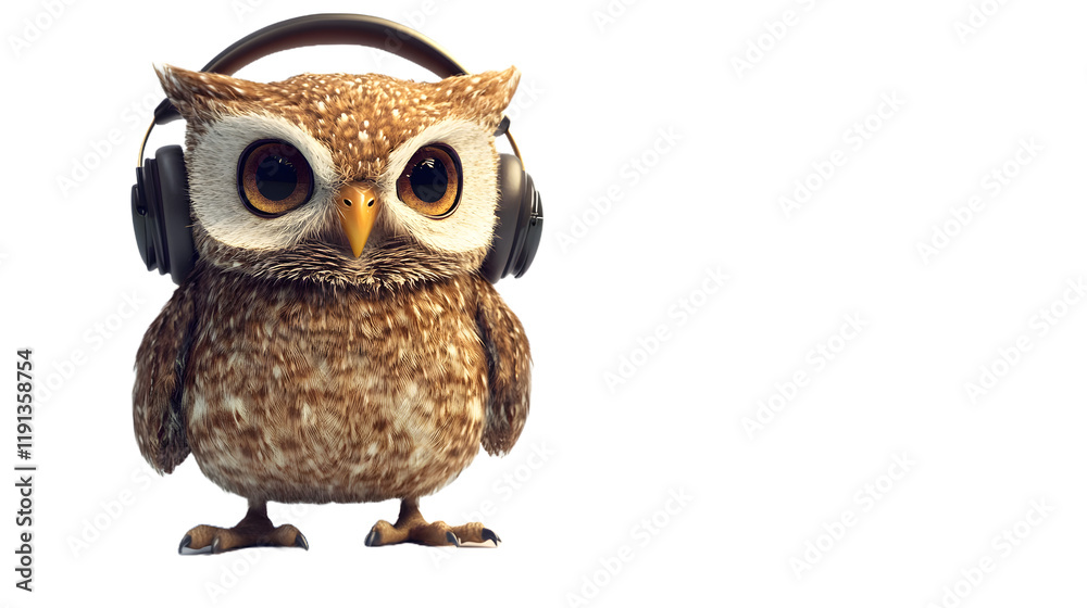 Obraz premium 3d owl isolated on white 