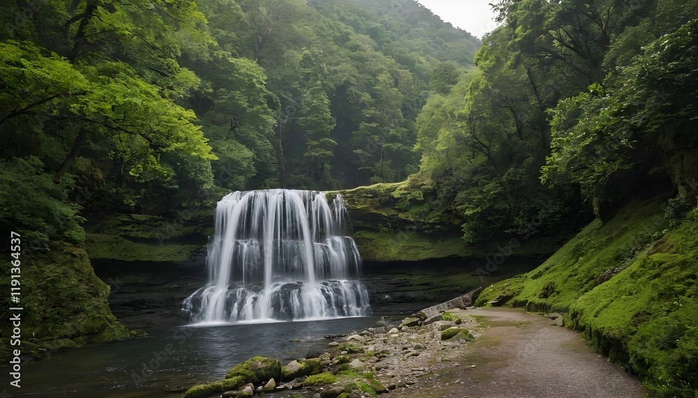 Fototapeta premium waterfall in the mountains