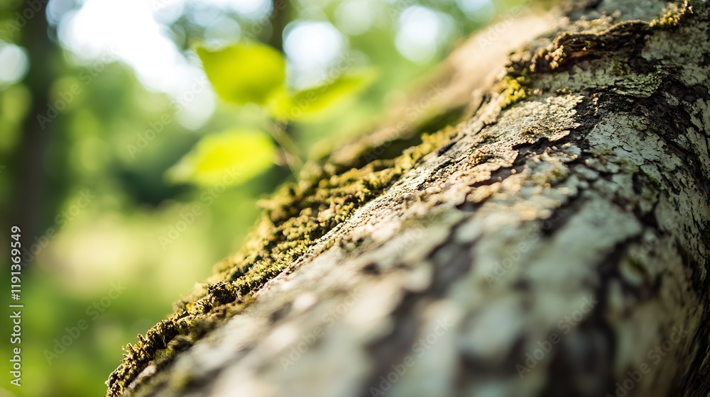 Sunlit Tree Trunk in Forest Environment Highlighting Texture and Earthy Details : Generative AI Sunlit Tree Trunk in Forest Environment Highlighting Texture and Earthy Details : Generative AI