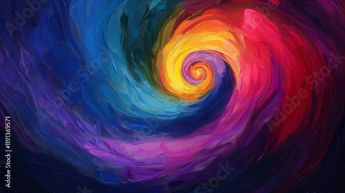 Pattern of logarithmic spirals rich colors minimal_010