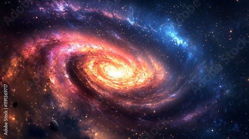 spiral galaxy in space