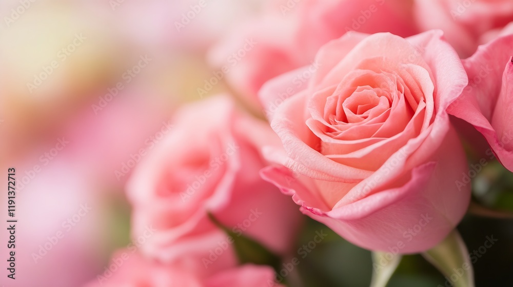 Soft Pink Roses Infusing Elegance for Charming Delicate Floral Settings : Generative AI Soft Pink Roses Infusing Elegance for Charming Delicate Floral Settings : Generative AI