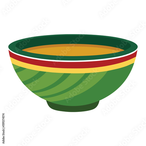 colorful bowls on white background