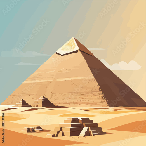 giza pyramid.vector illustration.