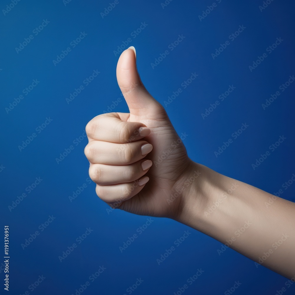 Thumb up hand gesture, a universal symbol of success and agreement, shows positive approval and communicates yes or ok with a raised thumb and finger Thumb up hand gesture, a universal symbol of success and agreement, shows positive approval and communicates yes or ok with a raised thumb and finger
