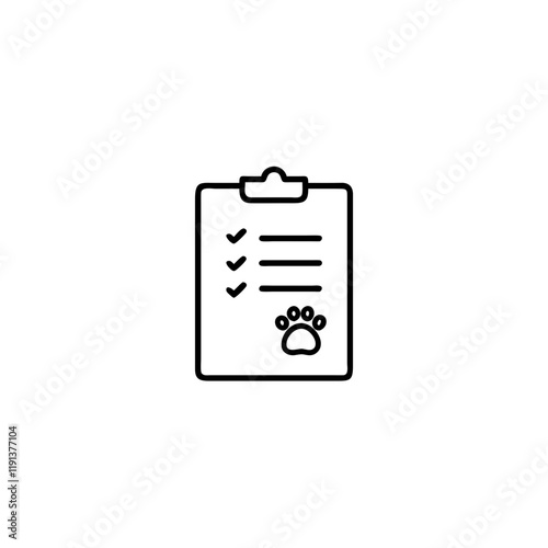 medical pet report icon on transparent background
