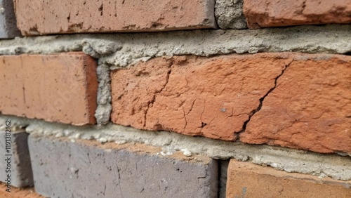 A closeup of mortar smeared unevenly between bricks showcasing the imperfections that arise when haste overtakes precision in premature construction endeavors.