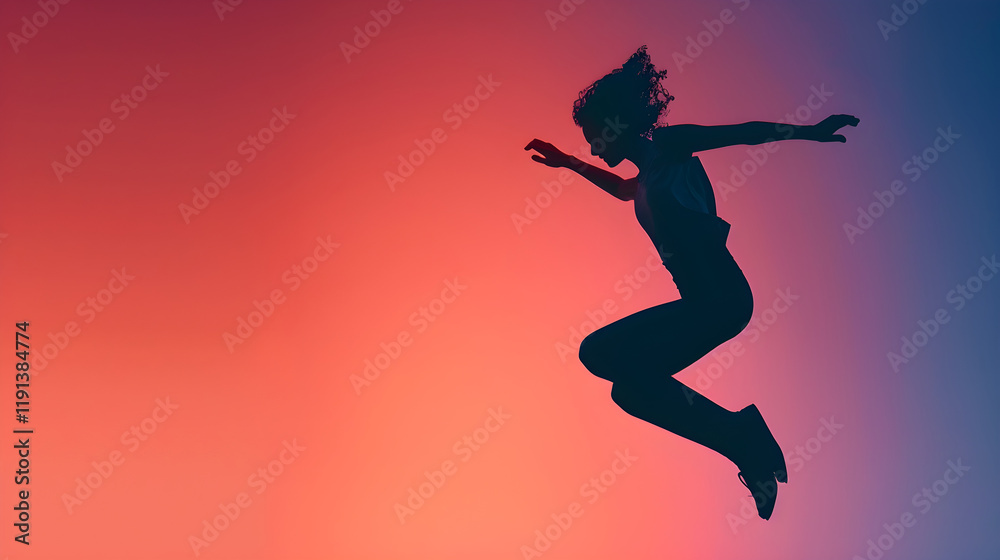 Euphoric Leap: Capturing the Essence of Freedom in a Striking Silhouette Mid-Jump Euphoric Leap: Capturing the Essence of Freedom in a Striking Silhouette Mid-Jump