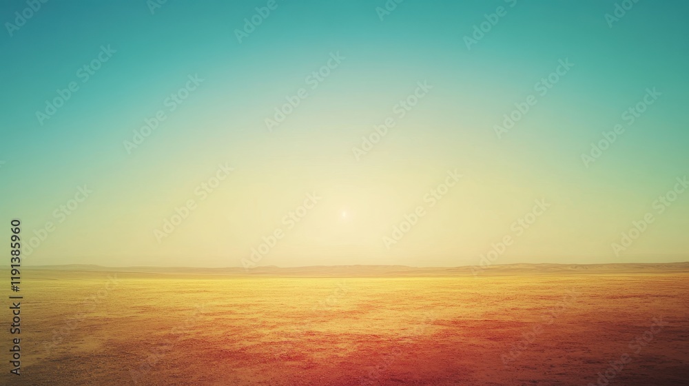 Fototapeta premium Vast Desert Landscape Under a Tranquil Sky