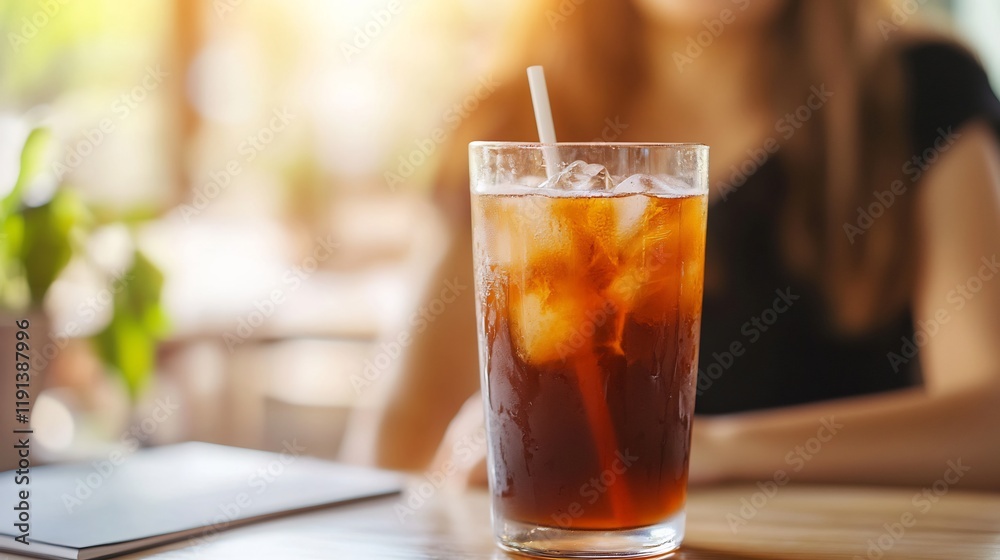 Refreshing Iced Coffee in a Glass Refreshing Iced Coffee in a Glass