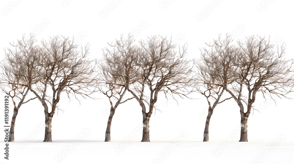 stems of trees in a row isolated on a transparent background stems of trees in a row isolated on a transparent background