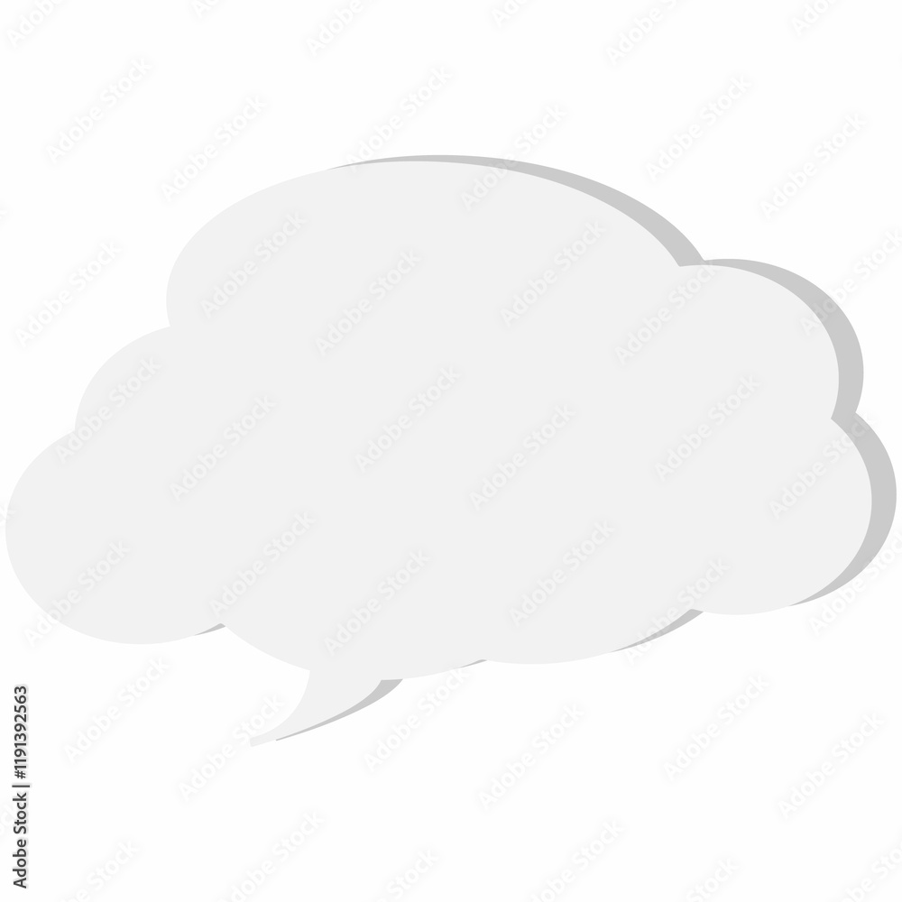 The speech bubble is voluminous. The speech bubble is voluminous.